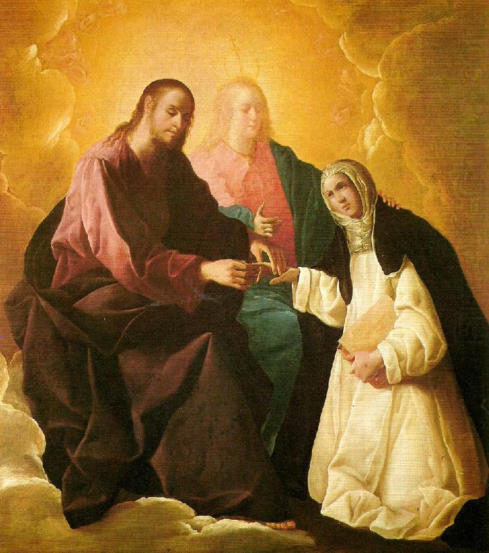 Francisco de Zurbaran mystical betrothal of st,catalina de siena china oil painting image